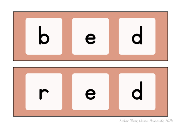Preschool Reading Phonics Kit One - at, et, ed, et - Image 5