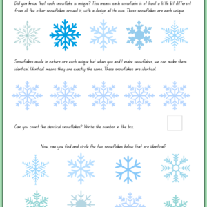 Free Snowflakes Mini Unit for Littles - Image 2