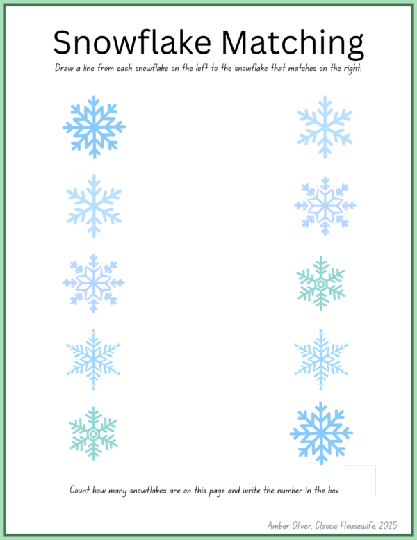Free Snowflakes Mini Unit for Littles - Image 4