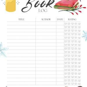 winter reading book log