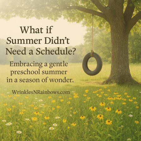 gentle preschool summer - a tire swing from a tree in a grassy field