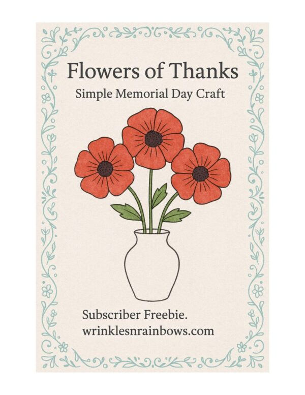"Flowers of Thanks" Memorial Day Craft *Subscriber Freebie* - Image 2