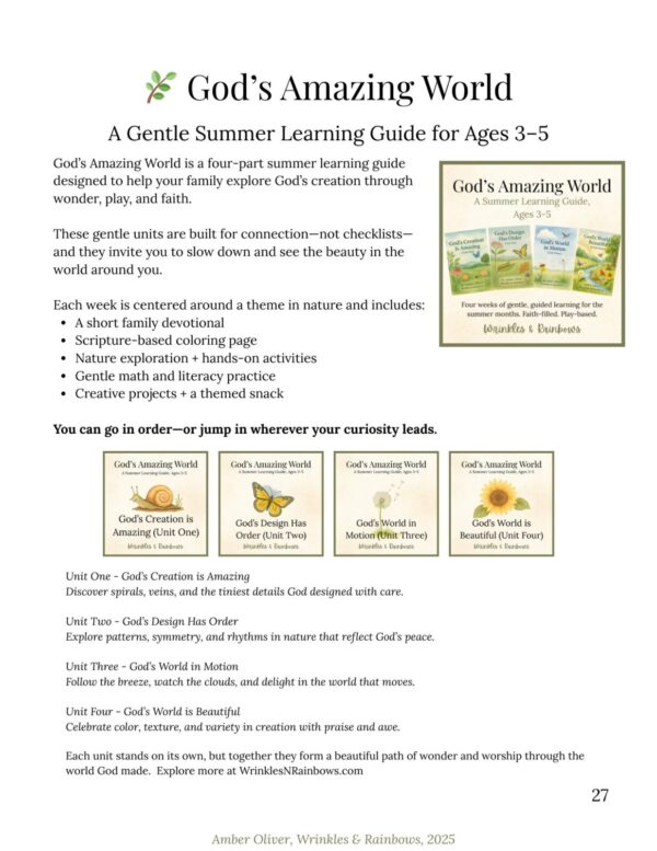 God's Amazing World - Unit 1 (Summer Learning) - Image 9