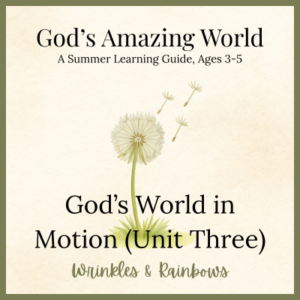 preschool science lesson on motion in God's world
