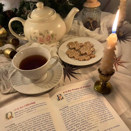 cozy advent reading with Bible