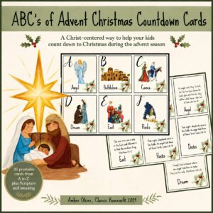 ABC's of Advent, Christmas Countdown
