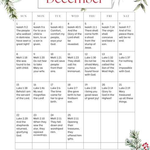 Advent Scripture Calendar 2024