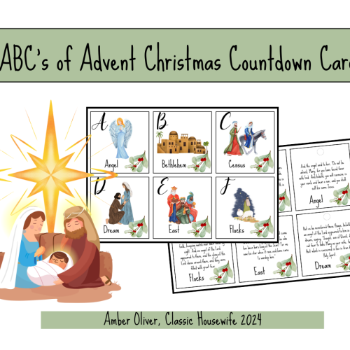 ABC’s of Advent, Christmas Countdown