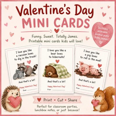 FREE Printable Kids Valentine’s Cards